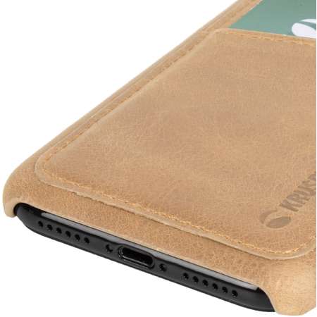 Husa Protectie Spate Krusell Sunne Cover 2 Card Leather Vintage Nude pentru Apple iPhone XR