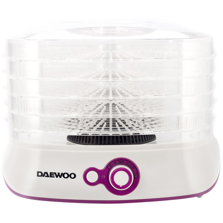 Deshidrator de alimente Daewoo DD450W 500W 5 tavi Alb / Violet