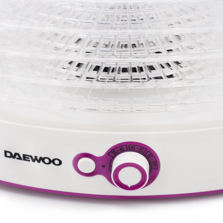 Deshidrator de alimente Daewoo DD450W 500W 5 tavi Alb / Violet