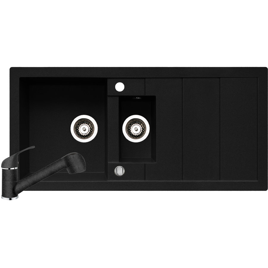 Set Shiuveta Granit STUDIO 100x48 si baterie FIDO Negru