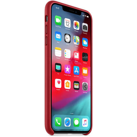 Husa Apple iPhone XS Max Leather Case Red