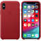 Husa Apple iPhone XS Leather Case Red