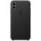 Husa Apple iPhone XS Leather Case Black