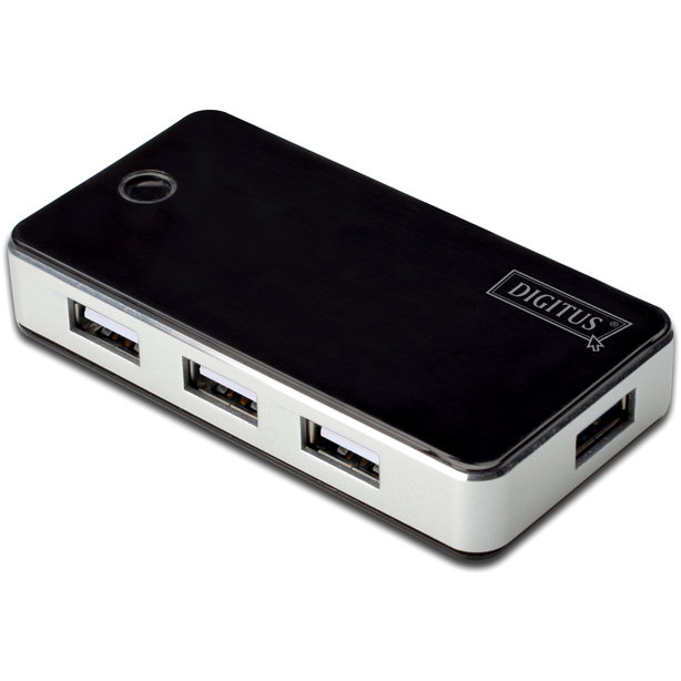 Hub USB 4-port USB 2.0 HighSpeed Negru / Argintiu