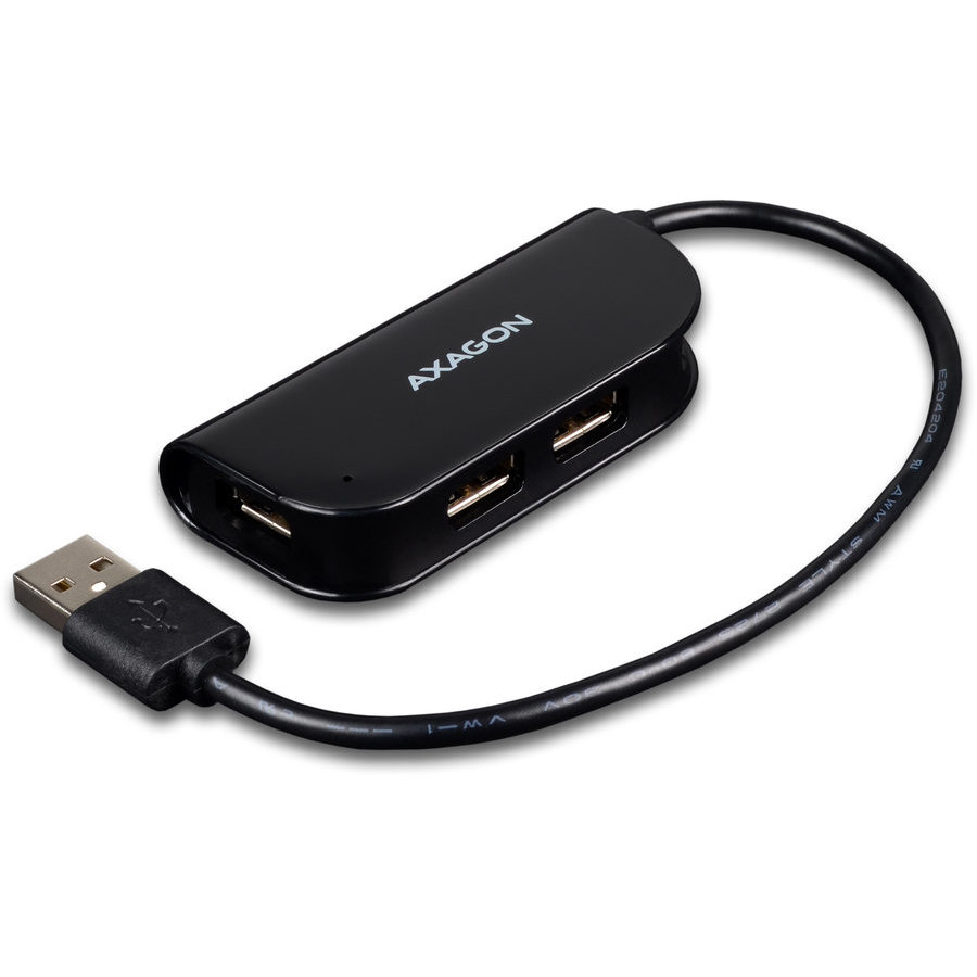 Hub USB 4x USB2.0 20 cm Negru