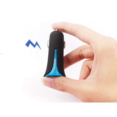 Incarcator auto Mcdodo CC-1002 2.1A USB Black Mask Blue — imaginea 3