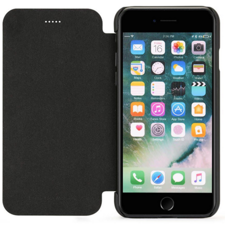 Husa Meleovo Smart Flip Black pentru Apple iPhone 8 Plus