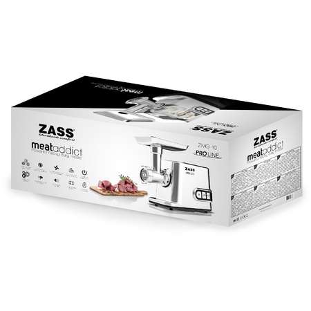 Masina de tocat Zass ZMG 10 3000 W Roti dintate metalice Inox