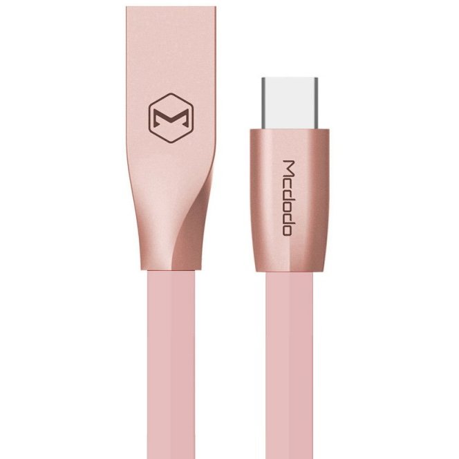 Cablu de date Zn-Link Rose Gold Type-C 1.5m Roz