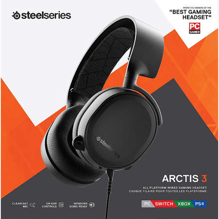 Casti Gaming SteelSeries Arctis 3 2019 Edition Black