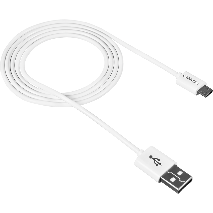 Cablu de date CNE-USBM1W MicroUSB 1m Alb