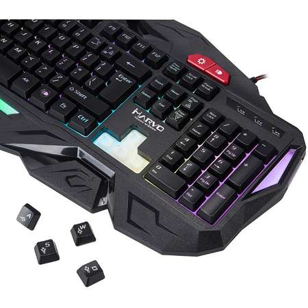 Kit Tastatura + Mouse + Casti + Mousepad Marvo Gaming Combo 4 in 1 CM600 Negru