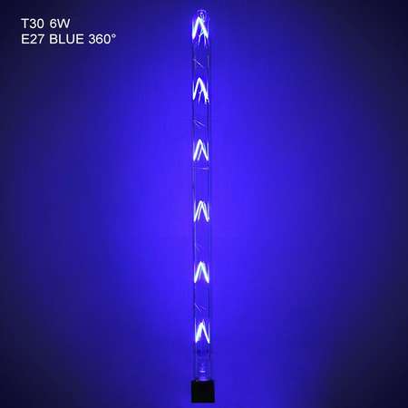 Bec Led filament 2R L020207337 E27 T30 6W 1080 lm lumina calda albastra
