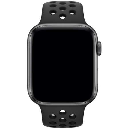 Curea smartwatch Apple Watch 44mm Anthracite Black Nike Sport Band S/M & M/L