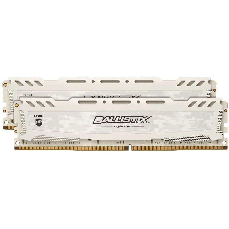 Memorie Ballistix Sport LT White 8GB DDR4 2400MHz CL16 Dual Channel Kit