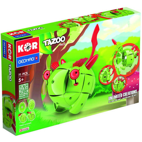 Set de constructie Magnetic Kor Tazoo Paco 71 piese