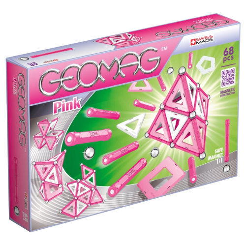 Set de constructie Magnetic Pink Panels 68