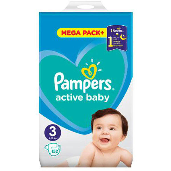 Scutece 81680867 Active Baby 3 Junior Mega Box 152 buc