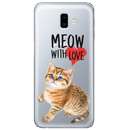 Silicon Art Meow With Love pentru Samsung Galaxy J6 Plus