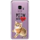 Husa Lemontti Silicon Art Meow With Love pentru Samsung Galaxy S9 G960