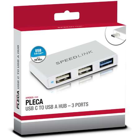 Hub USB SpeedLink Pleca USB C la USB A Argintiu