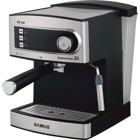 Espressor cafea Samus Espressimo 20 Silver 1.6 litri 20 Bari 850W Inox/Negru