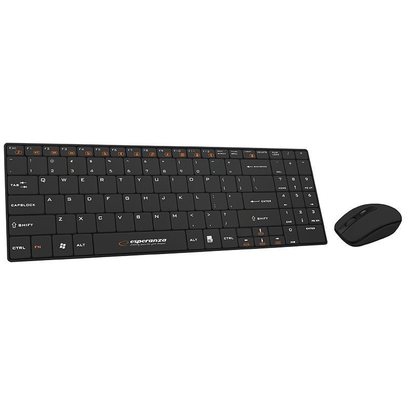Kit tastatura si mouse Wireless ESP-EK122K Liberty Black