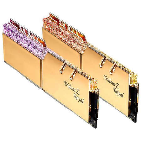 Memorie G.SKILL Trident Z Royal RGB Gold 16GB DDR4 4266MHz CL19 1.4v Dual Channel Kit
