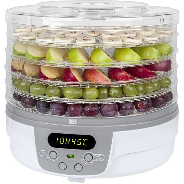 Deshidrator de fructe, legume si ciuperci TSA3031 250W 5 kg Alb / Gri