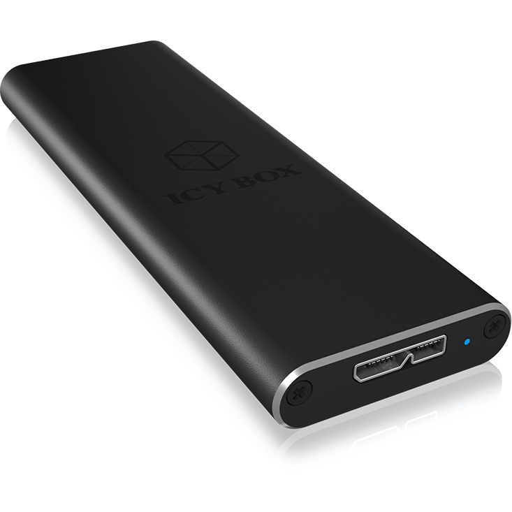 Rack HDD RaidSonic Icy Box IB-183M2 pentru M.2 SATA SSD USB 3.0 Negru — imaginea 2