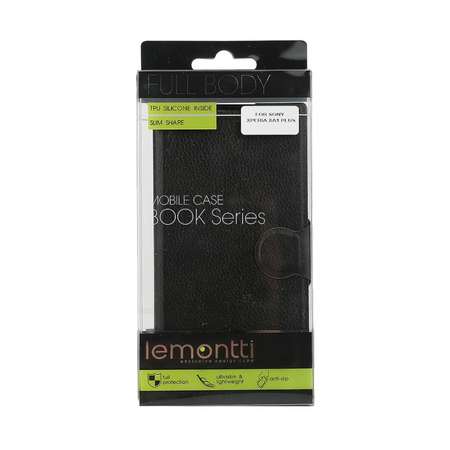 Husa Lemontti Book Jelly Negru pentru Sony Xperia XA1 Plus