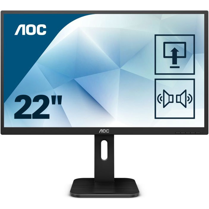 Monitor LED 22P1D 21.5 inch 2ms Black