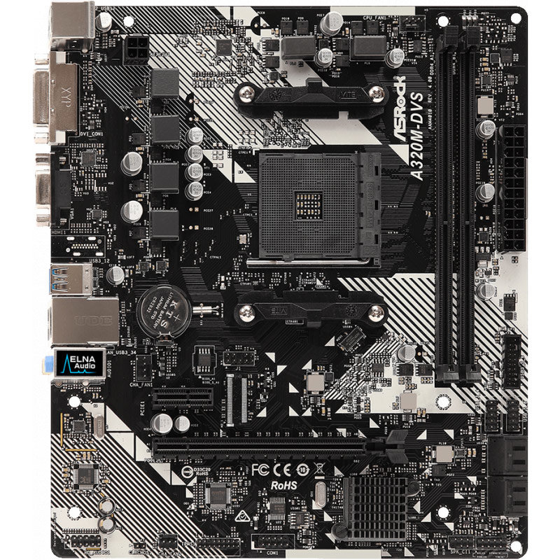 Placa de baza A320M-DVS R4.0 AMD AM4 mATX