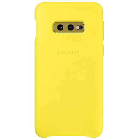 Husa Samsung Galaxy S10e G970 Leather Cover Yellow