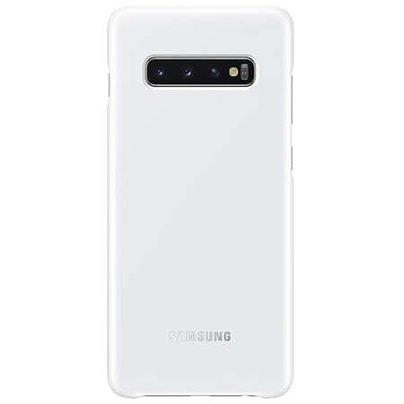 The layout turtle Applicable Husa Protectie Spate Samsung Galaxy S10 Plus G975 LED Cover White  ITGalaxy.ro