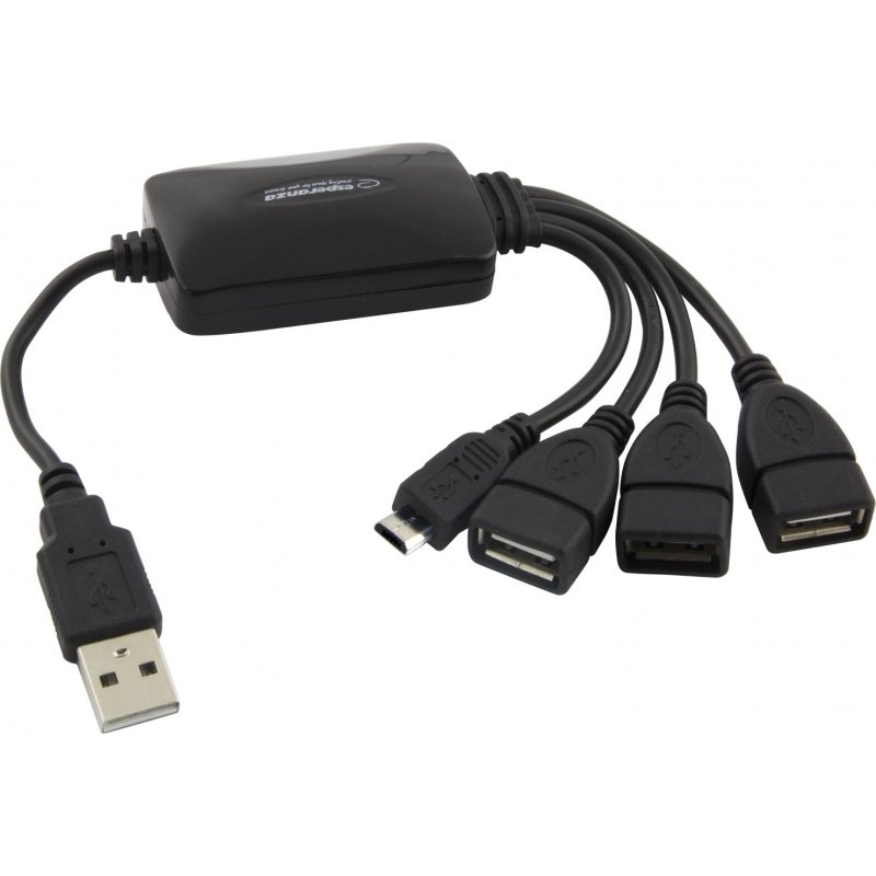 Hub USB EA158 3x USB 2.0 + 1x micro USB