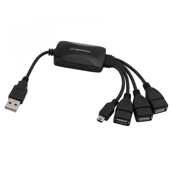 Hub USB EA114 3x USB 2.0 + 1x mini USB