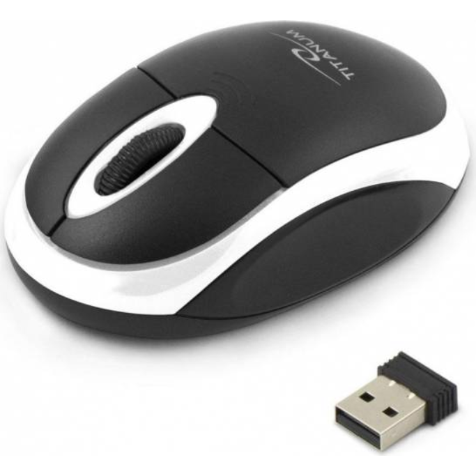 Mouse Wireless Titanium TM116W Vulture Alb / Negru