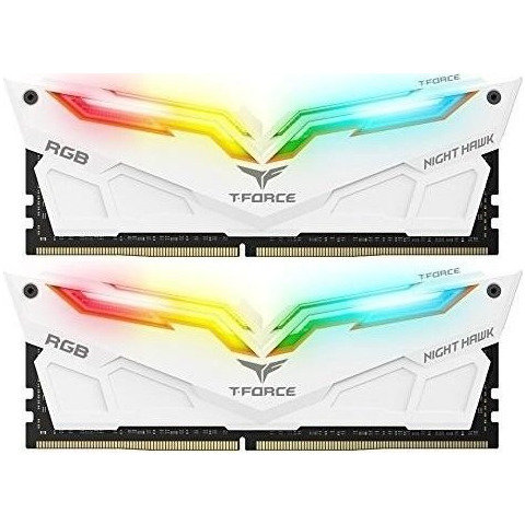 Memorie T-Force Night Hawk White RGB 16GB DDR4 4000MHz CL18 Dual Channel Kit