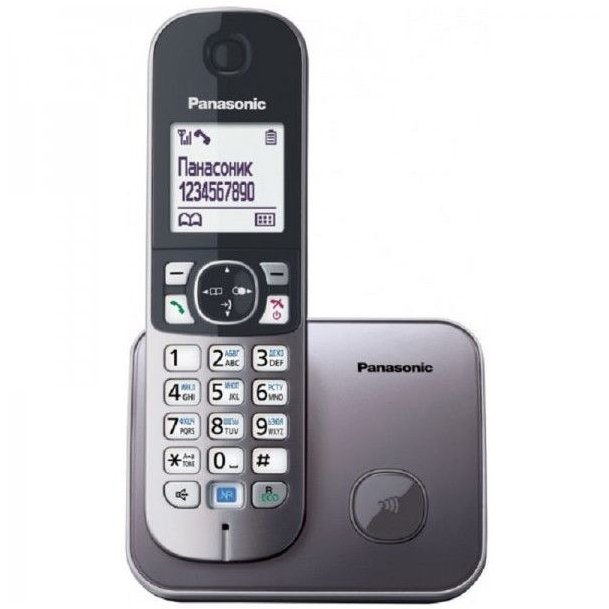 Telefon fix KX-TG6811FXM Metalic DECT Negru