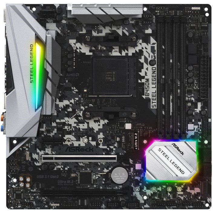 Placa de baza B450M Steel Legend AMD AM4 mATX