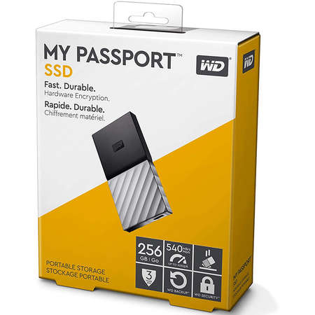 Hard disk extern WD My Passport 256GB 2.5 inch USB 3.1 Black Gray