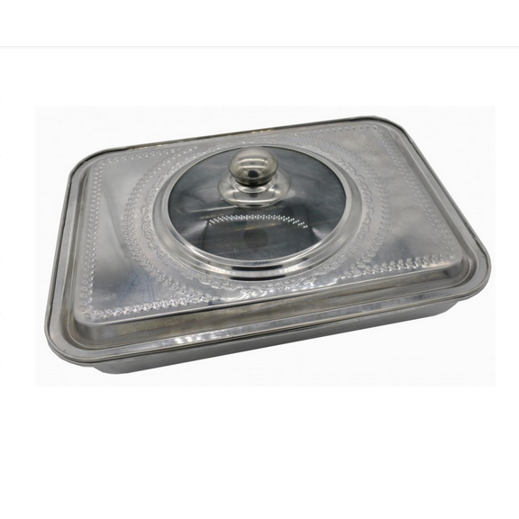 Tava cuptor cu capac VN-FM-SS4030 Inox 39x29x7 cm