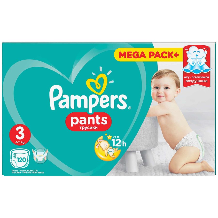 Scutece Active Baby Pants 3 Mega Box 120 buc