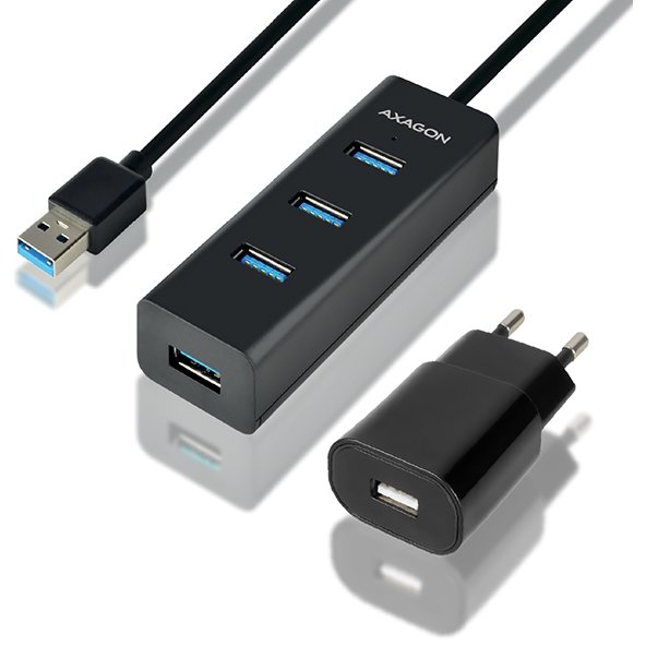 Hub USB HUE-S2BP 4x USB3.0  incarcare MicroUSB AC Adapter