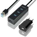 HUE-S2BP 4x USB3.0  incarcare MicroUSB AC Adapter