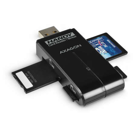 Card reader AXAGON CRE-D4B Handy 4-slot SD/MicroSD/MS/M2 Negru