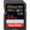 Card Sandisk Extreme PRO SDXC 64GB 170Mbs Clasa 10 U3 V30