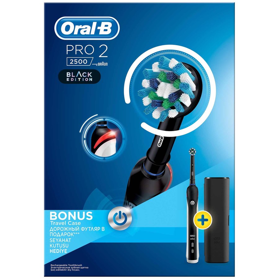 Periuta de dinti electrica Pro 2 2500 2 programe 1 capat 8800 oscilatii/min Black