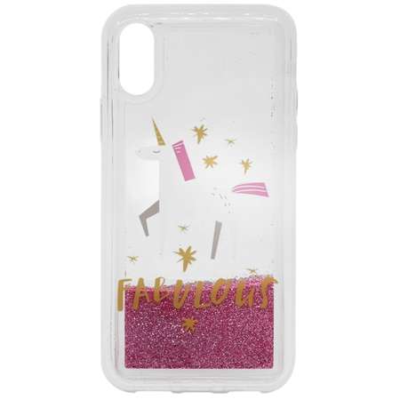 Husa Lemontti Liquid Sand Fabulous Glitter pentru Apple iPhone XS / X
